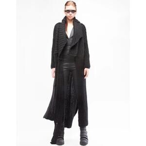 Demobaza Knitted Asymmetric Cardigan Vast - XS Black